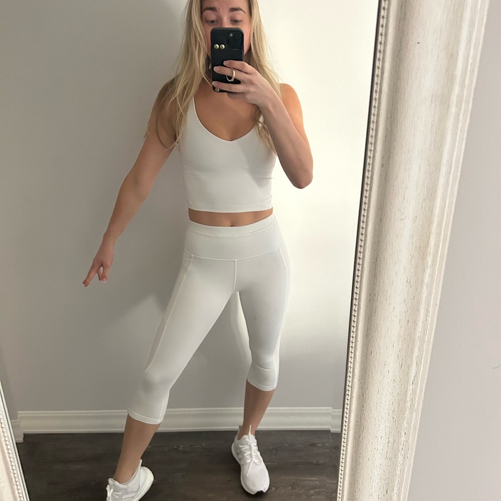 Lululemon cropped white leggings